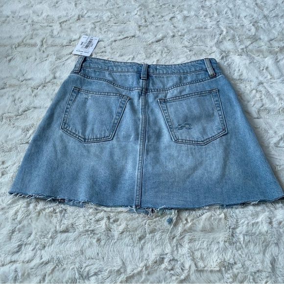 NWT We the Free People Women's Size 28 Blue Distressed Mini Casual Breezy Skirt - Picture 5 of 5